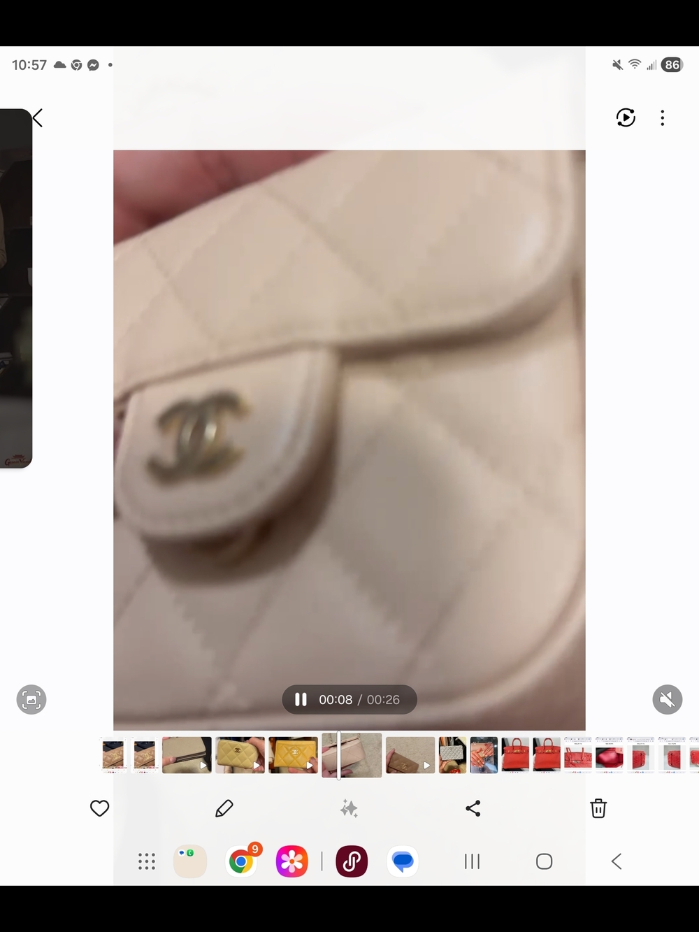 CHANEL Quilted Flap Shoulder Bag in Light Cream with Gold Hardware
